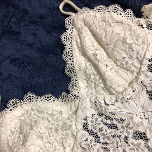 White lace bodysuit.